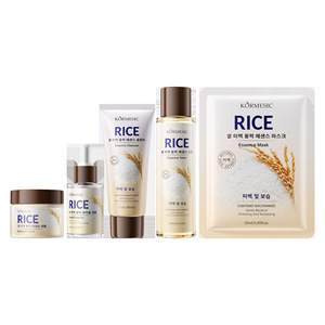 ชุดผลิตภัณฑ์ดูแลผิวหน้าออร์แกนิคแบรนด์ส่วนตัว KORMESIC มาส์กหน้าเพิ่มความชุ่มชื้น ผิวกระจ่างใส ขาวขึ้น ผลิตภัณฑ์ดูแลผิวหน้าจากข้าวเกาหลี - Product Image 5