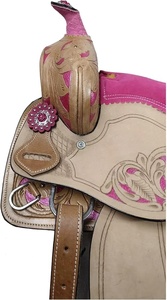 M S Exports OEM/ODM Selle de cheval en cuir véritable durable de style occidental, fabrication directe d'usine, couvertures de cheval d'endurance, arbre en bois, acier inoxydable - Product Image 6