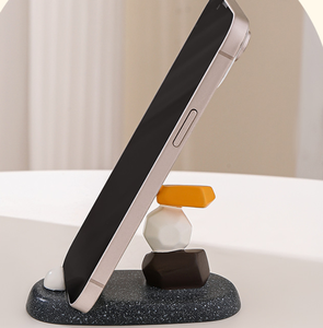 Support de téléphone portable décoratif, Ornement de bureau, Outil de stabilité émotionnelle pour poste de travail, Cadeau pratique - Product Image 4