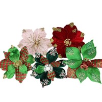 Fleur de Magnolia Artificielle pour Noël et le Nouvel An, Décoration à Brancher pour la Maison