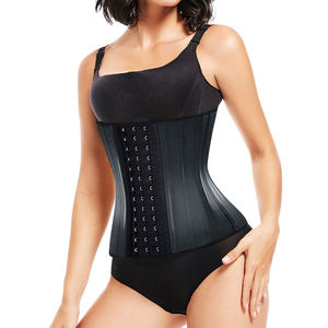 Langqin Plus Corset amincissant en latex givré avec fermeture à agrafes, écologique, respirant, compression à contrôle moyen - Product Image 4