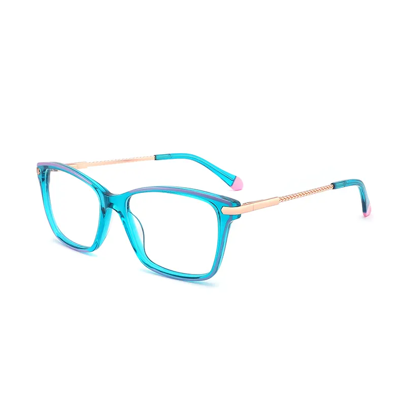 Vente en gros lunettes carrées en métal anti-lumière bleue lunettes femmes hommes jeu d'ordinateur monture optique anti-rayonnement lunettes tendance unisexe
