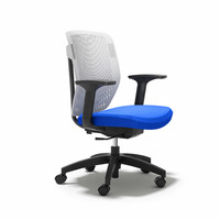 Silla de Oficina Ergonómica Giratoria con Reposabrazos Ajustables en 2D, Tapizada en Malla, Moderna, para Oficina, Hogar, Administración y Estudio