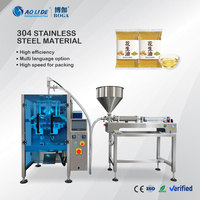 Máquina Automática de Llenado y Empaquetado Vertical con Envoltura, Etiquetado y Tapado para Bolsas de Papel y Film para Alimentos, Manejo de Líquidos a Alta Velocidad