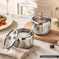 Pot à épices en acier inoxydable avec couvercle en verre et cuillère incluse, plusieurs tailles, boîte de rangement pour épices, cuisine, restaurant