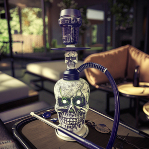 Chất lượng cranium đầu kích thước nhỏ hookah làm bằng nhựa 1 vòi Arab than Shisha hookah Bộ - Product Image 1