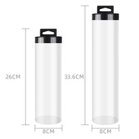 Nouveau tube de rangement transparent pour pickleball avec 3/4 balles par tube, boîte de présentation