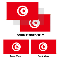 Vente en gros 3x5ft Tunisie drapeaux 68D/100D polyester Personnaliser toutes les nations expédition rapide Fournisseur fiable livraison rapide