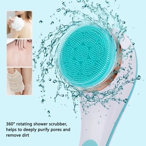 Electric <b>Bath</b> Brush Back Scrubber Rotating <b>Shower</b> Brush Body Brush <b>Set</b> Handle Deep Cleansing Exfoliation Massaging Spin Brush - Product Image 2