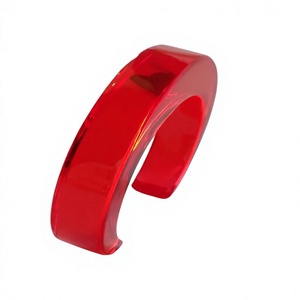 Handmade <b>Red</b> Acrylic Casting Resin Bangle <b>Bracelet</b> Unique Newly Unisex Trendy Fashionable Bangle Jewelry Anniversary Party - Product Image 3