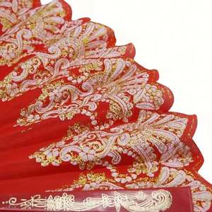 Éventails pliants à couche unique en dentelle, avec estampage à chaud et os en plastique ajouré, pour mariage, personnalisables – Grande Vente - Product Image 6