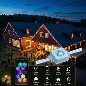 Bán buôn Wifi rgbic IP67 không thấm nước Led Dot vĩnh viễn chuỗi ánh sáng ngoài trời eave trang trí rgbic LED eave Đèn trang trí - Product Image 6