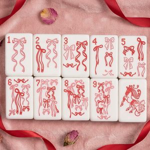 Juego Completo de Mahjong Americano de Acrílico con Rayas Azules para Fiestas en el Jardín, Personalizable de Fábrica - Product Image 2