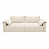 Canapé modulaire en velours côtelé personnalisable 2-3 places, garnissage en éponge, design moderne, accoudoirs larges et évasés pour appartement ou hôtel