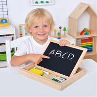 Planche à dessin double face pour enfants Puzzle 3D Tableau blanc et tableau noir