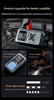 Démarreur de voiture portable 12V avec pompe à air et chargement Type C pour situations d'urgence en extérieur ST9654