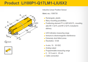 และเซ็นเซอร์ LI100P1-Q17LM1-LIU5X2 LI800P1-Q25LM1-LIU5X3-H1151 - Product Image 2