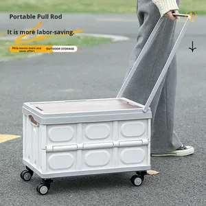 Công Suất Lớn Có Thể Gập Lại Cắm Trại Tổ Chức Hình Chữ Nhật Ngoài Trời Lưu Trữ Hộp Thùng Xe Thân Tổ Chức Dã Ngoại Gấp Hộp Với Nắp - Product Image 1