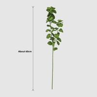 Feuilles de menthe artificielles pour la maison, en plastique laminé, à longue tige, multi-feuilles, résistantes aux UV, écologiques, plante commerciale pour l'intérieur/l'extérieur