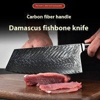 Couteau Santoku japonais de qualité supérieure Couteaux de chef en acier inoxydable damas VG10 Core Cuisine Cleaver Résine Bois Couteau à désosser