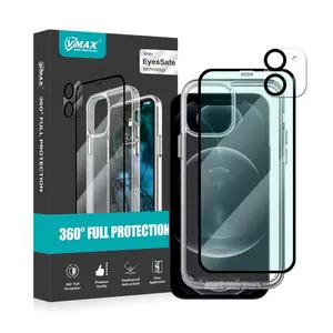 7In1 TPU telefon Iphone için kılıf 12 Mini Pro Max 5.4 "6.1" 6.7 "Anti mavi ışık cep telefonu aksesuarları cep arka kapak
