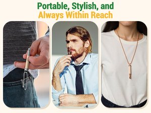 Collana Aromaterapica con Oli Essenziali Alternativa al Sigaretto Elettronico, Dispositivo Aromatizzato per Ridurre e Calmare per Smettere di Fumare - Product Image 6