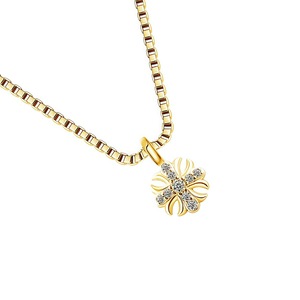 European American Hip Hop Style Full Diamond Iris Cross Pendant Necklace For Men Zinc Alloy Themed Pendants Gift - Product Image 5