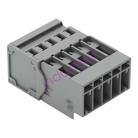 2 piezas 769-605 Conector macho de 1 conductor, 5 polos, 4,00 mm2, gris, nuevo