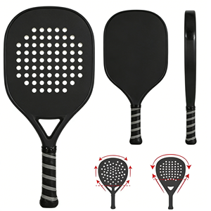 Raqueta de pádel de fibra de carbono 12k con logo personalizado, overgrips visibles, marco de carbono, raqueta deportiva de pádel. - Product Image 3