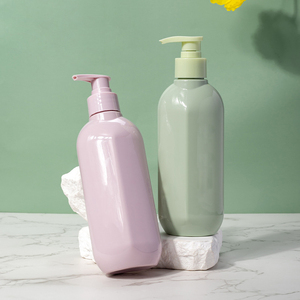 Thời Trang 500Ml 300Ml Dầu Gội Điều Hòa Chai Ánh Sáng Hương Thơm Bốn Mặt Chai Rỗng Pet Chai Nhựa Với Bơm - Product Image 2