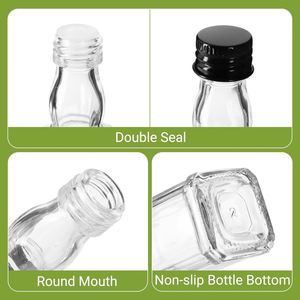 Plastic PET Flask Juice <b>Bottle</b> <b>200ml</b> Empty Whisky Metal Screw Cap 24/410 Neck for Long Neck Square Wine Food Grade - Product Image 3