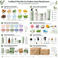 Ensemble de soins capillaires personnalisé avec logo, à base de pamplemousse rouge vietnamien, d'huile de coco et de vitamine B5, pour contrôler le sébum, rafraîchir, donner du volume et de la douceur