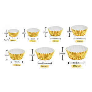 1000 pz/pacco personalizzato colorato <span class=keywords><strong>pasticceria</strong></span> Chef Boutique oro carta cioccolato tartufi caramelle tazze ondulate lamina metallica fodere per Cupcake - Product Image 2