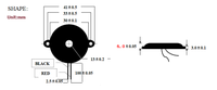 JL JL-203 3040 Sonnette Piézoélectrique Ronde Passive Binaurale AC 30mm ABS Noire 12V 75dB 100-10kHz Polyvalente 24h Durée