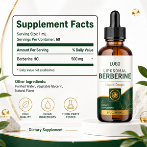 Compléments alimentaires 100% purs d'extrait d'herbe de berbérine, cannelle de Ceylan HCL 500mg, Phytosome, antioxydant, soutien immunitaire, gouttes liquides orales - Product Image 6