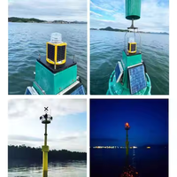 3-7 milles nautiques Lumière solaire tout en un LED balise d'obstacle IP68 étanche clignotant réfléchissant