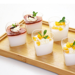 Mingyu 使い捨て ハート型 デザートカップ 蓋付き PS素材 業務用品 - Product Image 5