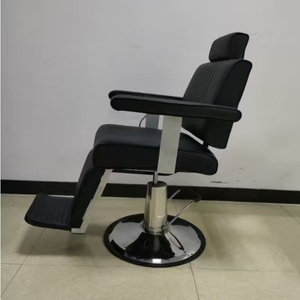 Modern High-end Durable <b>Reclining</b> Lift Rotating Men's Barber Salon Chair with Massage Function - Product Image 4