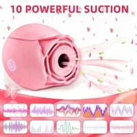 Vibrateur à succion Rose pour femmes, 10 modes de succion puissants, étanche, design rose