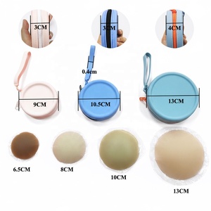 <span class=keywords><strong>Soutien</strong></span>-<span class=keywords><strong>gorge</strong></span> Invisible Adhésif Poitrine Réutilisable Pasties Silicone Pads 10cm Nipple Cover Avec Étui - Product Image 1