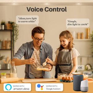 アプリ & 音声コントロールスマートWifiホームライト4 "6" RGBCW Ledスリムポットライト<span class=keywords><strong>Alexa</strong></span> Googleアシスタント付き - Product Image 5