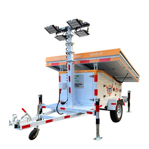 Hankun Solar Mobile Light <b>Tower</b> 6-9m LED Lighting System With Battery <b>Power</b> Supply For Outdoor Use - Product Image 5