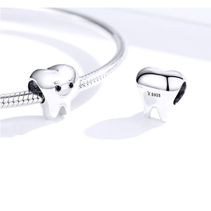Breloques pour Bracelet en perles en argent Sterling 925, accessoires en émail, pour fabriquer un joli œil de bébé, dentiste, 1 pièce - Product Image 6