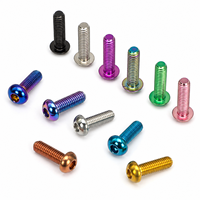 Sekrup Kepala Tombol Hex Socket Berlapis Warna GR5 Baut Titanium untuk Modifikasi Sepeda Motor