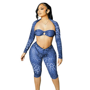 Avrupa amerikan kadın giyim moda leopar baskı uzun kollu şal See-Through - Product Image 6