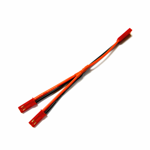 JST ปลั๊กตัวเมีย2ขั้วต่อ Y ตัวผู้สายเคเบิลแบบขนาน PVC สำหรับแบตเตอรี่อิเล็กทรอนิกส์สายเคเบิล Lipo สำหรับรีโมทคอนโทรลรถยนต์เครื่องบิน - Product Image 1