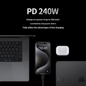 Cable DE DATOS Thunderbolt 4 transfronterizo, transmisión de 40Gbps, carga rápida PD240W, cable USB de proyección DE PANTALLA HD 8K 60Hz - Product Image 3