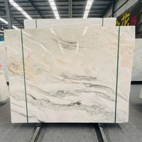 Grande dalle de marbre Calacatta Gold de luxe, polie, imperméable, écologique et durable pour l'intérieur des villas, Mingjie OEM