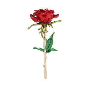Moda esmalte flor broche mulheres casaco Rose Pin acessórios - Product Image 3