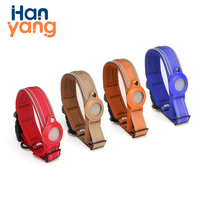 Collier pour chien et chat Hanyang OEM personnalisé, en nylon réfléchissant, réglable, avec GPS, robuste, pour l'entraînement, compatible Airtag, avec boucle